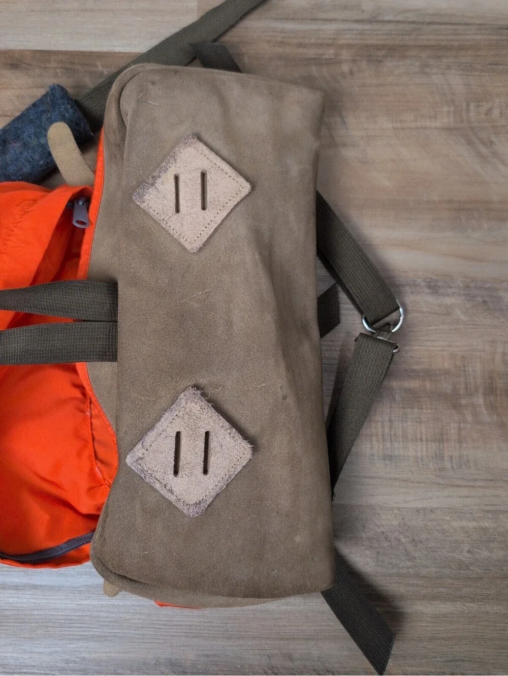 VINTAGE 1970’s TNF THE NORTH FACE  ORANGE BROWN & WHITE LABEL DAY BACKPACK